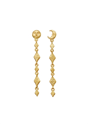 Minola earrings Forgyldt Maanesten 